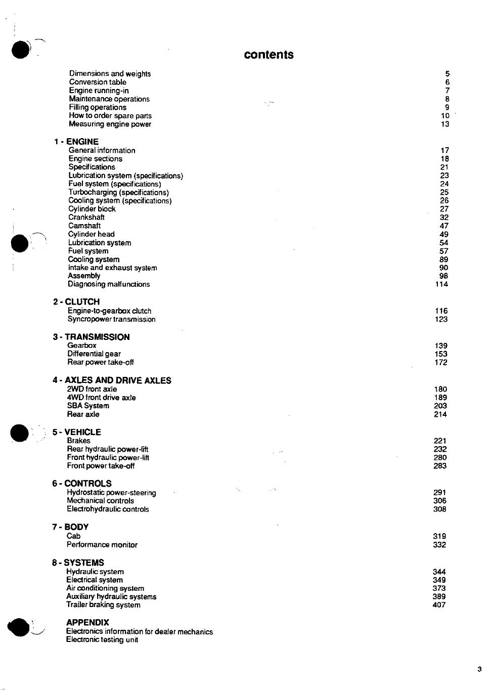Preview page 3 of SAME ANTARES 100 110 130 WORKSHOP REPAIR SERVICE MANUAL