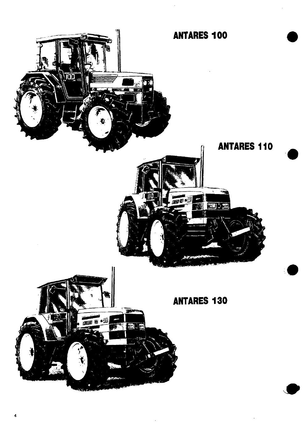 Preview page 4 of SAME ANTARES 100 110 130 WORKSHOP REPAIR SERVICE MANUAL