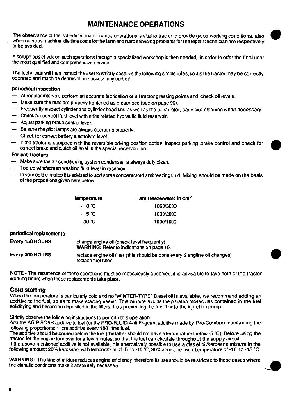 Preview page 8 of SAME ANTARES 100 110 130 WORKSHOP REPAIR SERVICE MANUAL