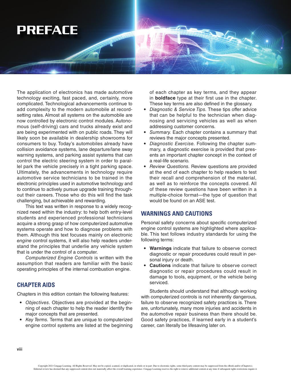 Preview page 10 of eBook PDF Computerized Engine Controls 11th Edition By Steve V. Hatch