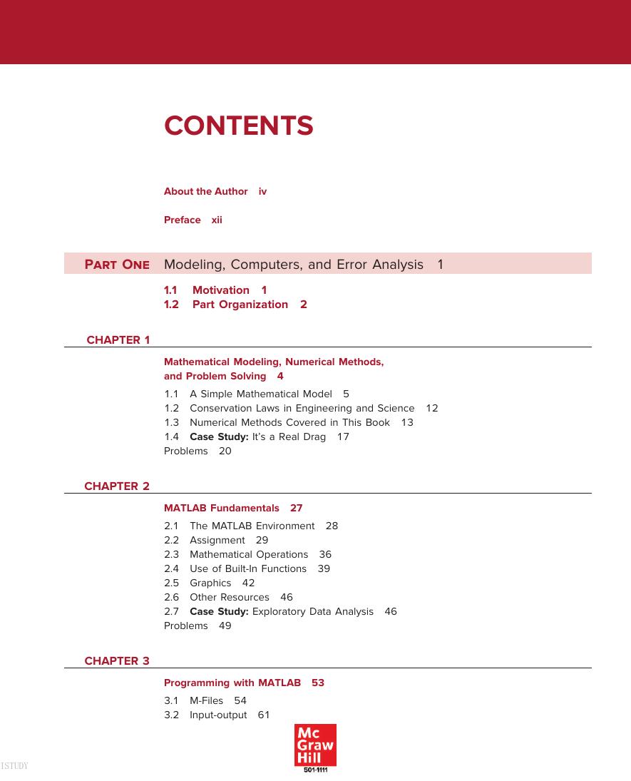 Preview page 6 of eBook PDF ISE Applied Numerical Methods with MATLAB for Engineers and Scientists 5th Edition By Steven Chapra