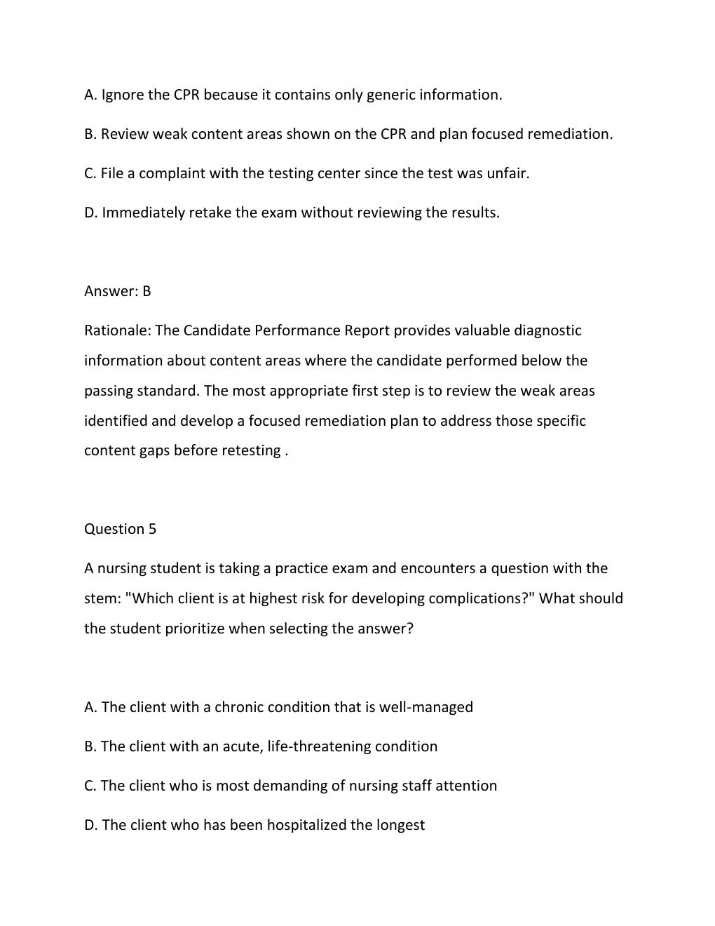Preview page 4 of Saunders comprehensive review  examination 9th edition by silvestri chapter 1-44.......