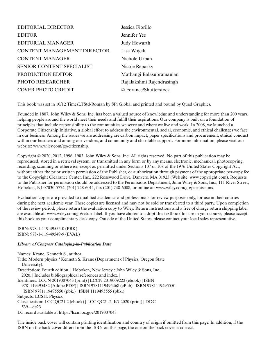 Preview page 6 of eBook PDF Modern Physics 4th Edition By Kenneth S. Krane