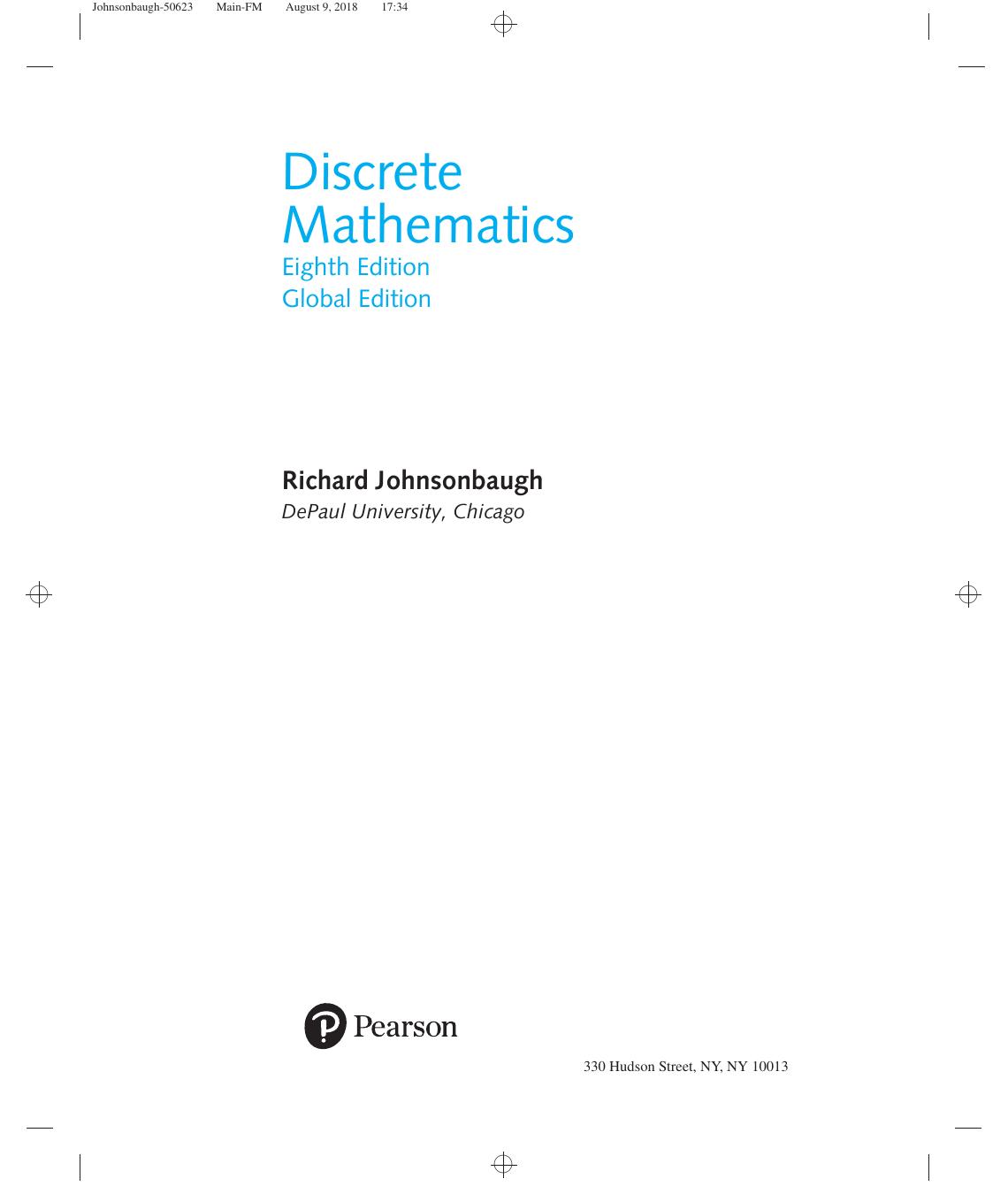 Preview page 5 of Discrete Mathematics 8th Global Edition By Richard Johnsonbaugh