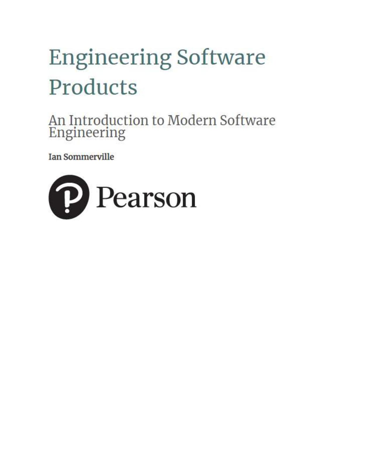 Preview page 2 of eBook [PDF] Engineering Software Products An Introduction to Modern Software Engineering 1st Edition By Ian Sommerville