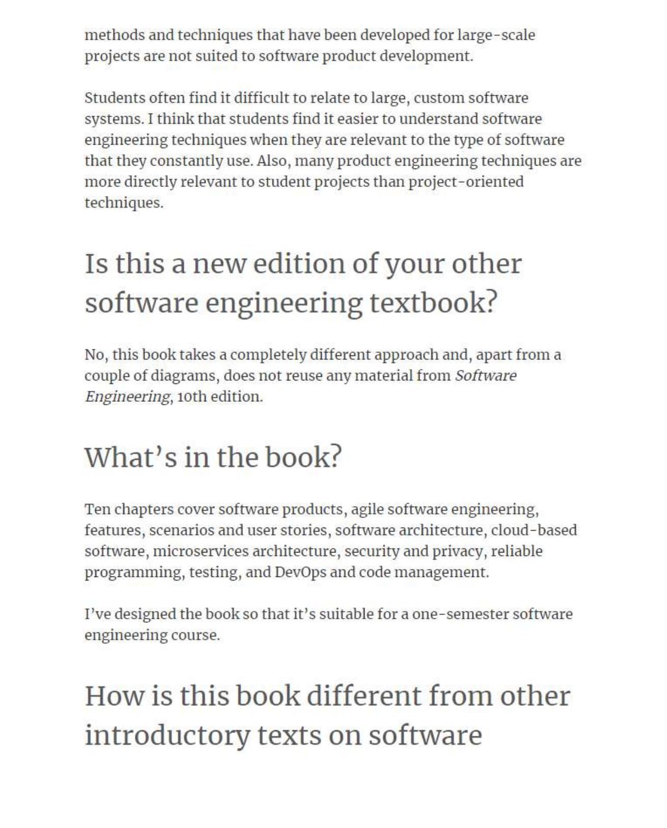 Preview page 7 of eBook [PDF] Engineering Software Products An Introduction to Modern Software Engineering 1st Edition By Ian Sommerville