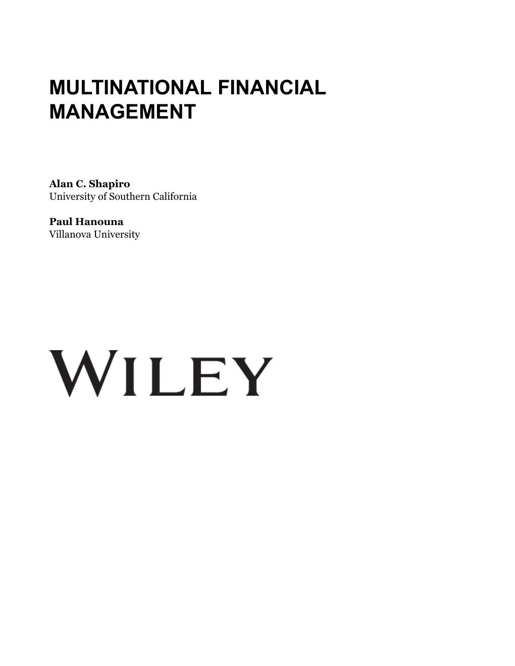 Preview page 2 of MULTINATIONAL FINANCIAL MANAGEMENT 11th Edition By ALAN C. SHAPIRO