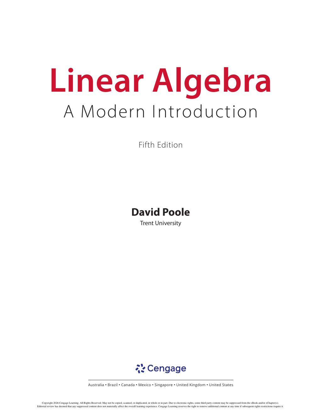 Preview page 2 of eBook PDF Linear Algebra A Modern Introduction 5th Edition By David Poole