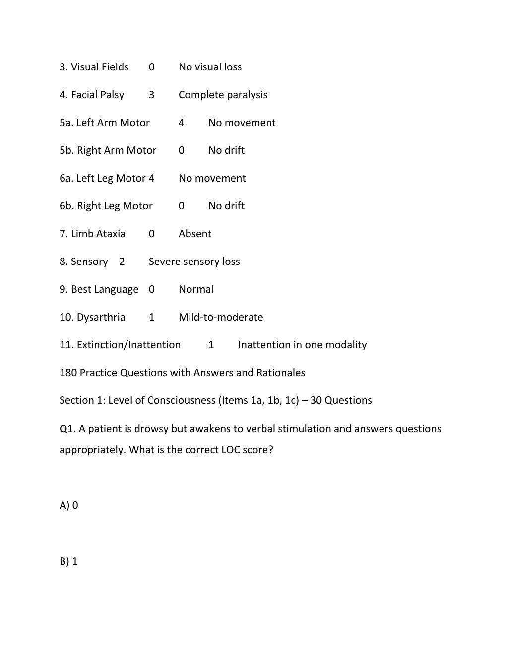 Preview page 6 of Nih stroke scale group a test answers (patients 1-6) – complete answer key updated spring