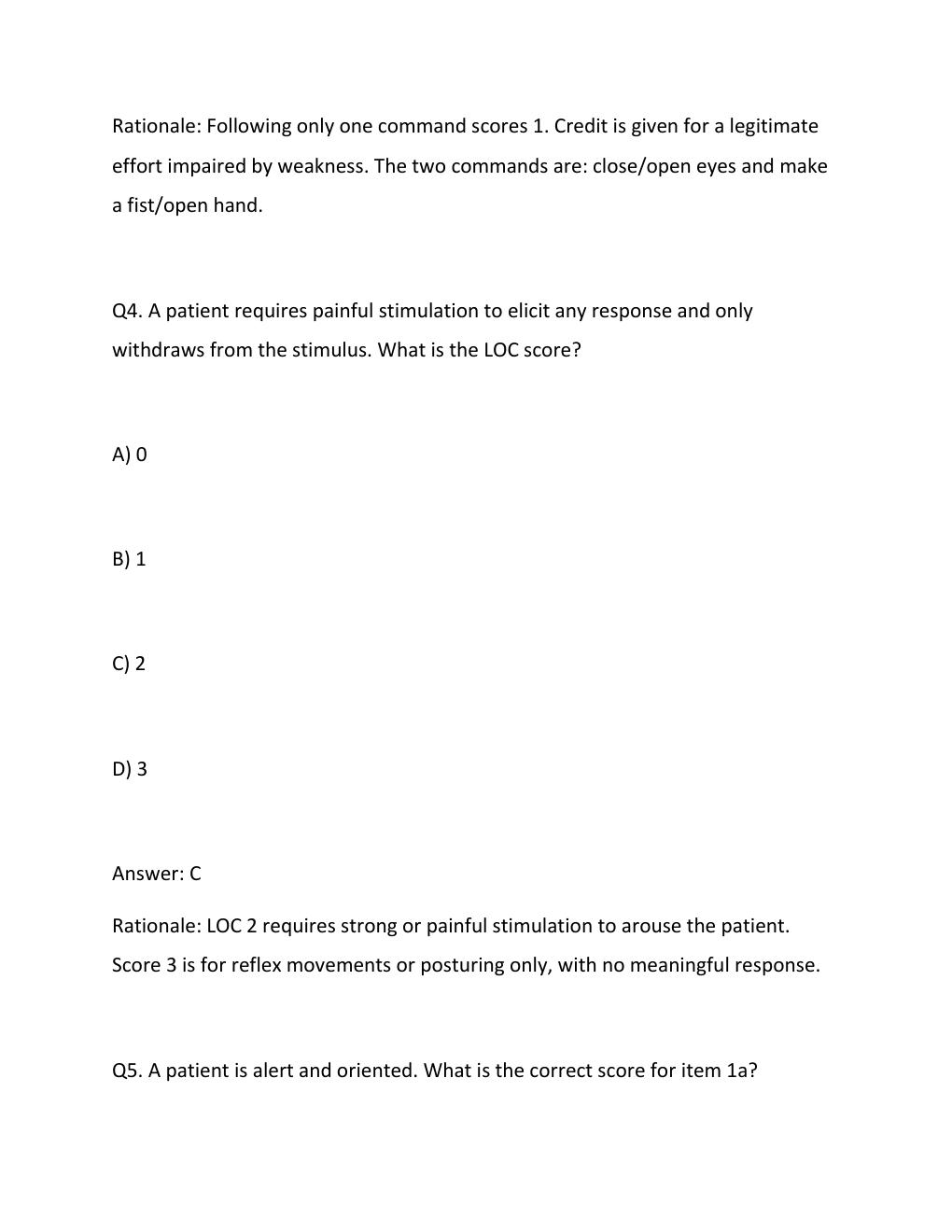 Preview page 9 of Nih stroke scale group a test answers (patients 1-6) – complete answer key updated spring