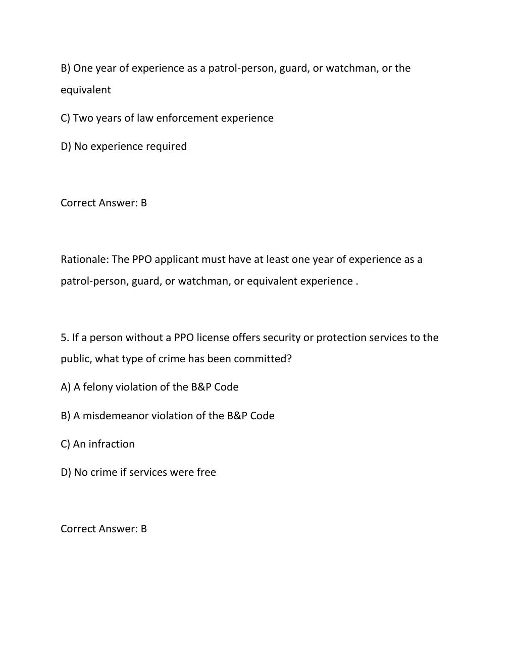 Preview page 3 of Private Patrol Operator (PPO) Test Exam  – Complete Questions and Correct Answers.....