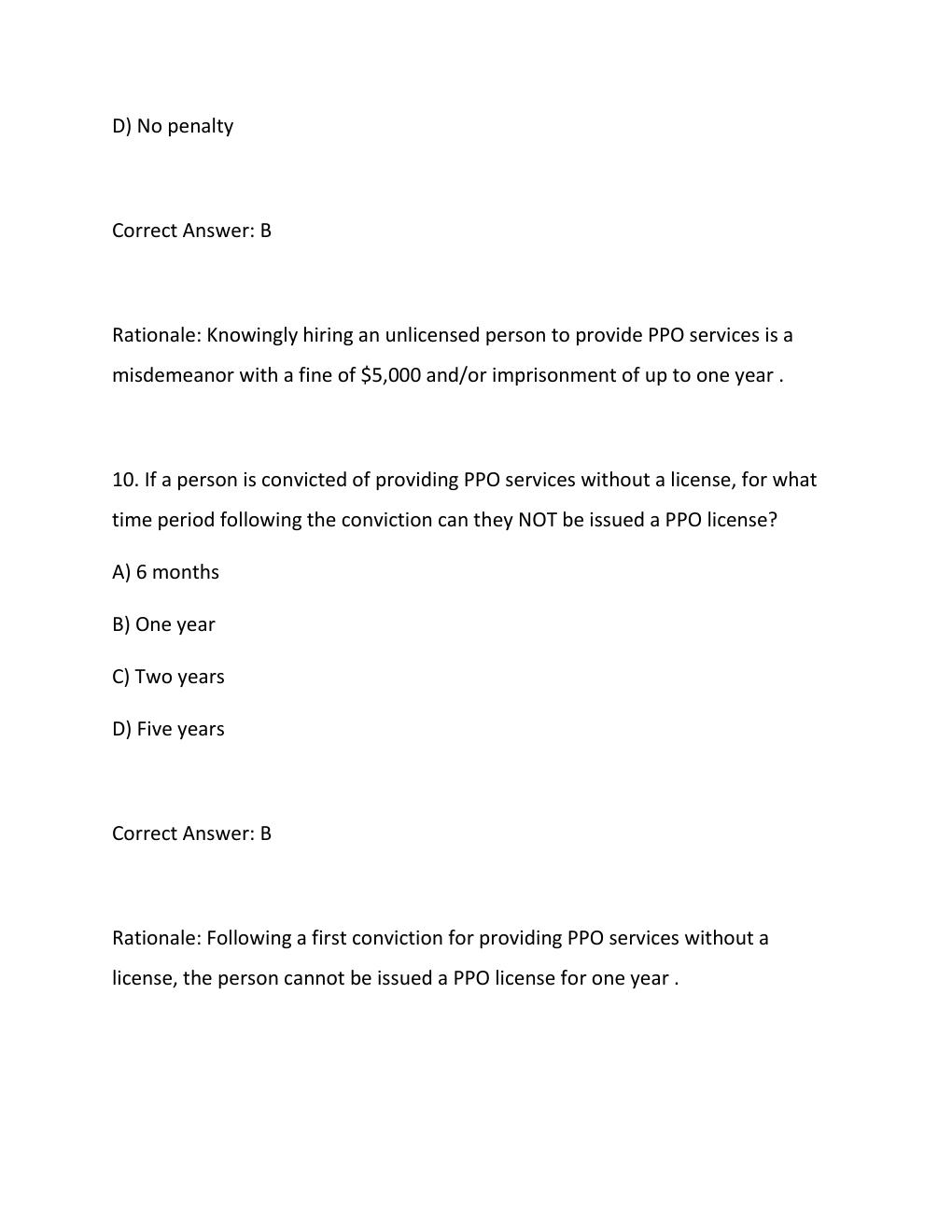 Preview page 6 of Private Patrol Operator (PPO) Test Exam  – Complete Questions and Correct Answers.....