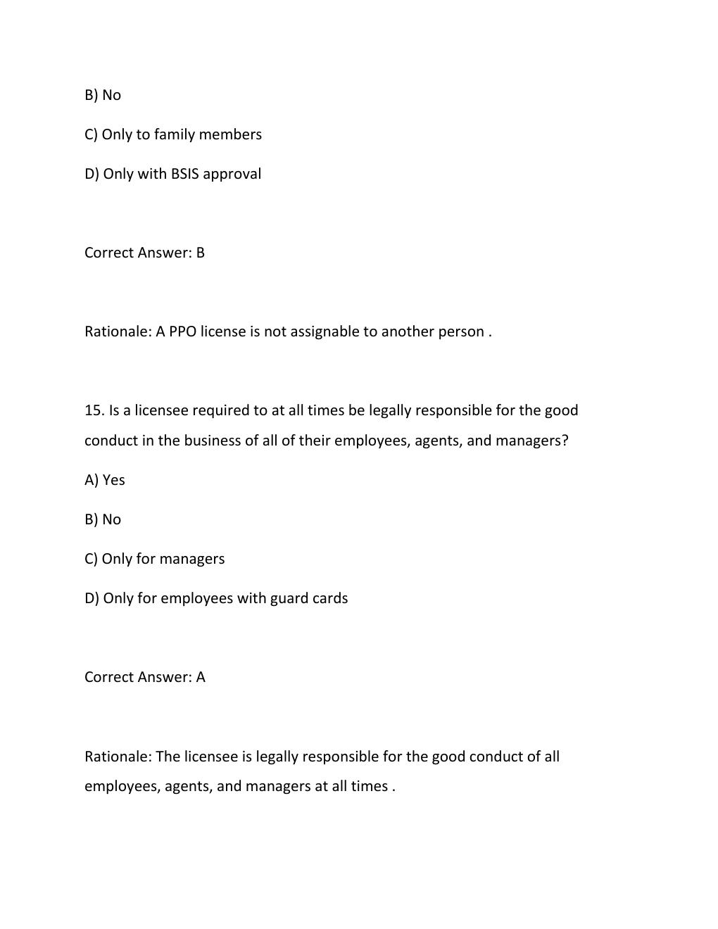 Preview page 9 of Private Patrol Operator (PPO) Test Exam  – Complete Questions and Correct Answers.....