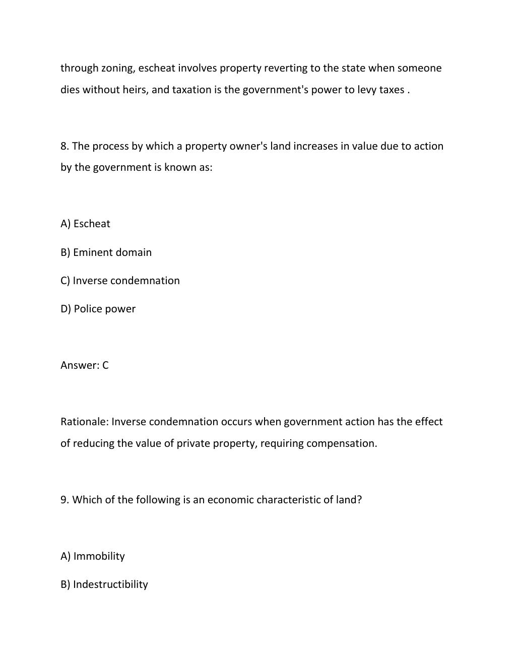 Preview page 6 of Aceable Agent Texas Real Estate Principles I 2026 COMPLETE EXAM TEST