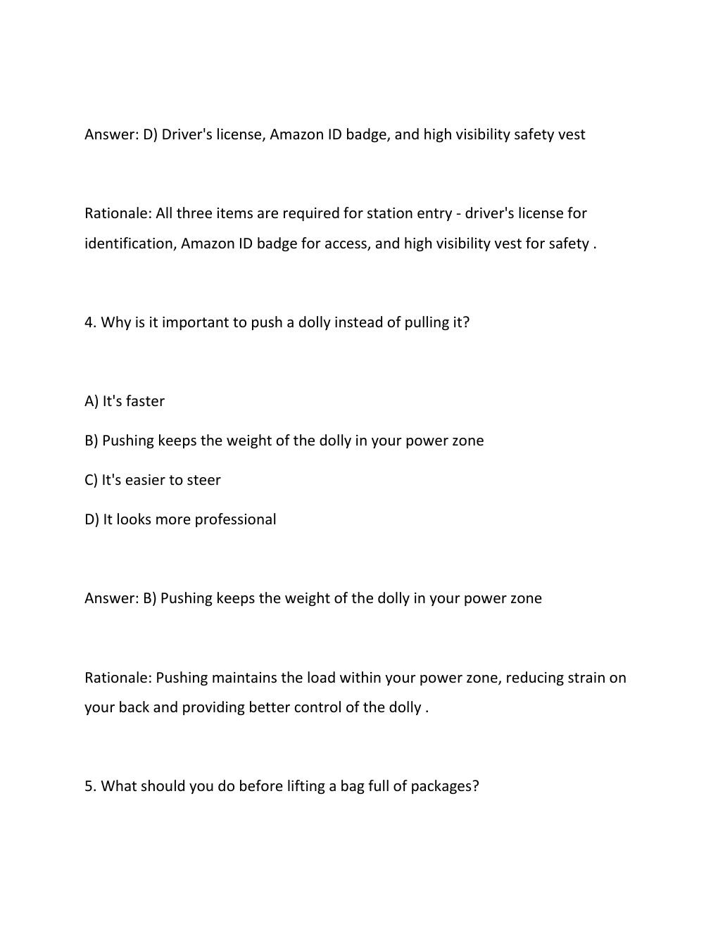 Preview page 3 of Amazon Driver Training 2026 update comprehensive questions and verified answers (complete solutions) ASSURED SUCCESS GRA