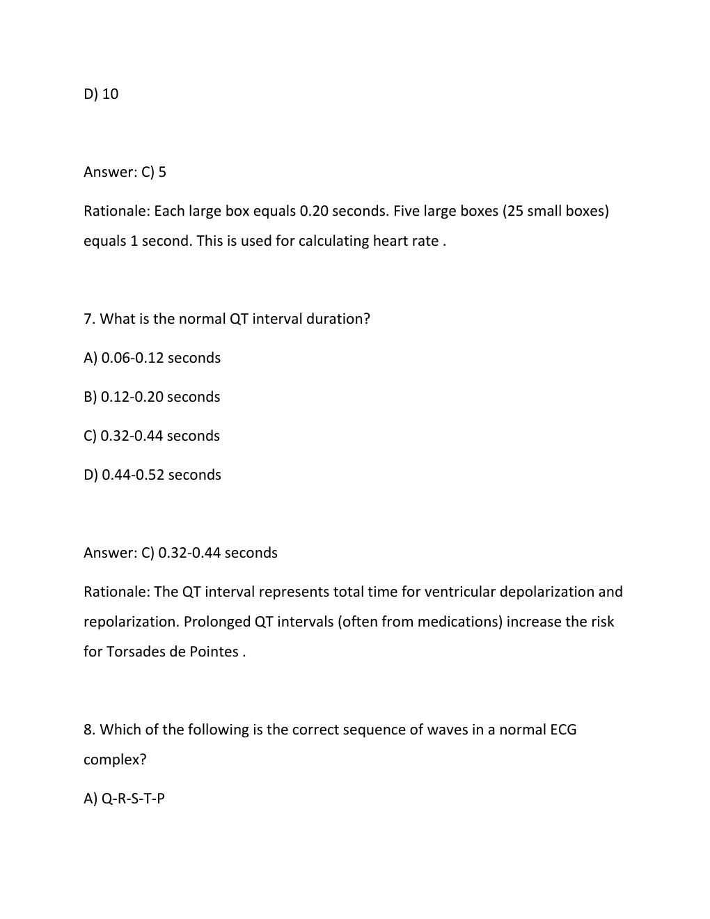 Preview page 4 of BASIC ARRHYTHMIA Sentara Test Questions and Answers Graded A