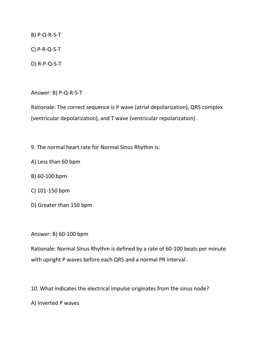 Preview page 5 of BASIC ARRHYTHMIA Sentara Test Questions and Answers Graded A