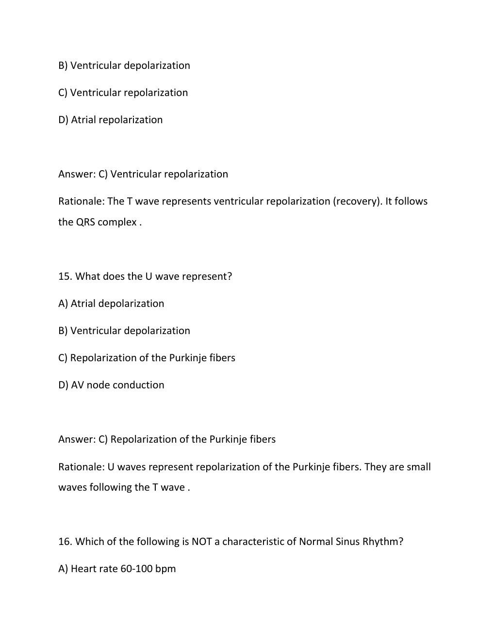 Preview page 8 of BASIC ARRHYTHMIA Sentara Test Questions and Answers Graded A