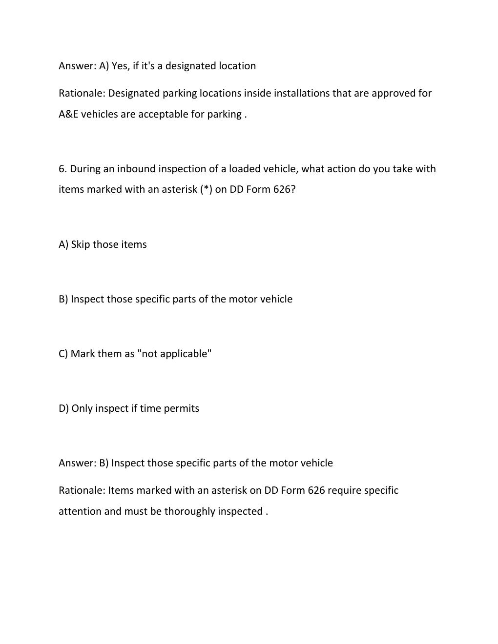 Preview page 5 of Ammo 51 Course MV-DL Questions and Answers 100%...