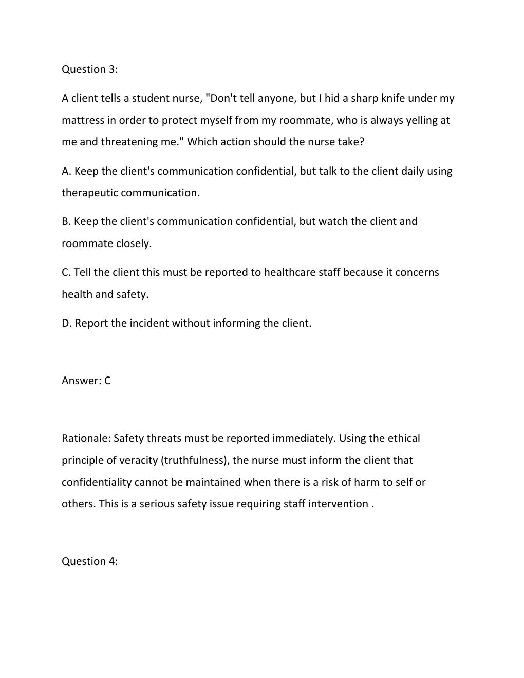 Preview page 3 of MENTAL HEALTH RN ATI PROCTORED EXAM 2026