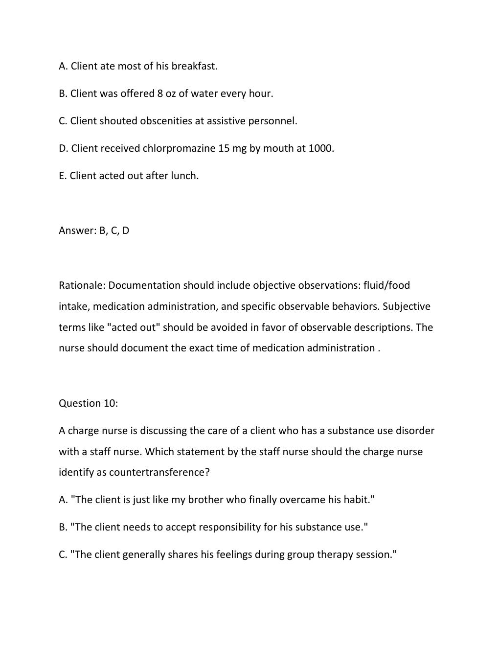 Preview page 8 of MENTAL HEALTH RN ATI PROCTORED EXAM 2026