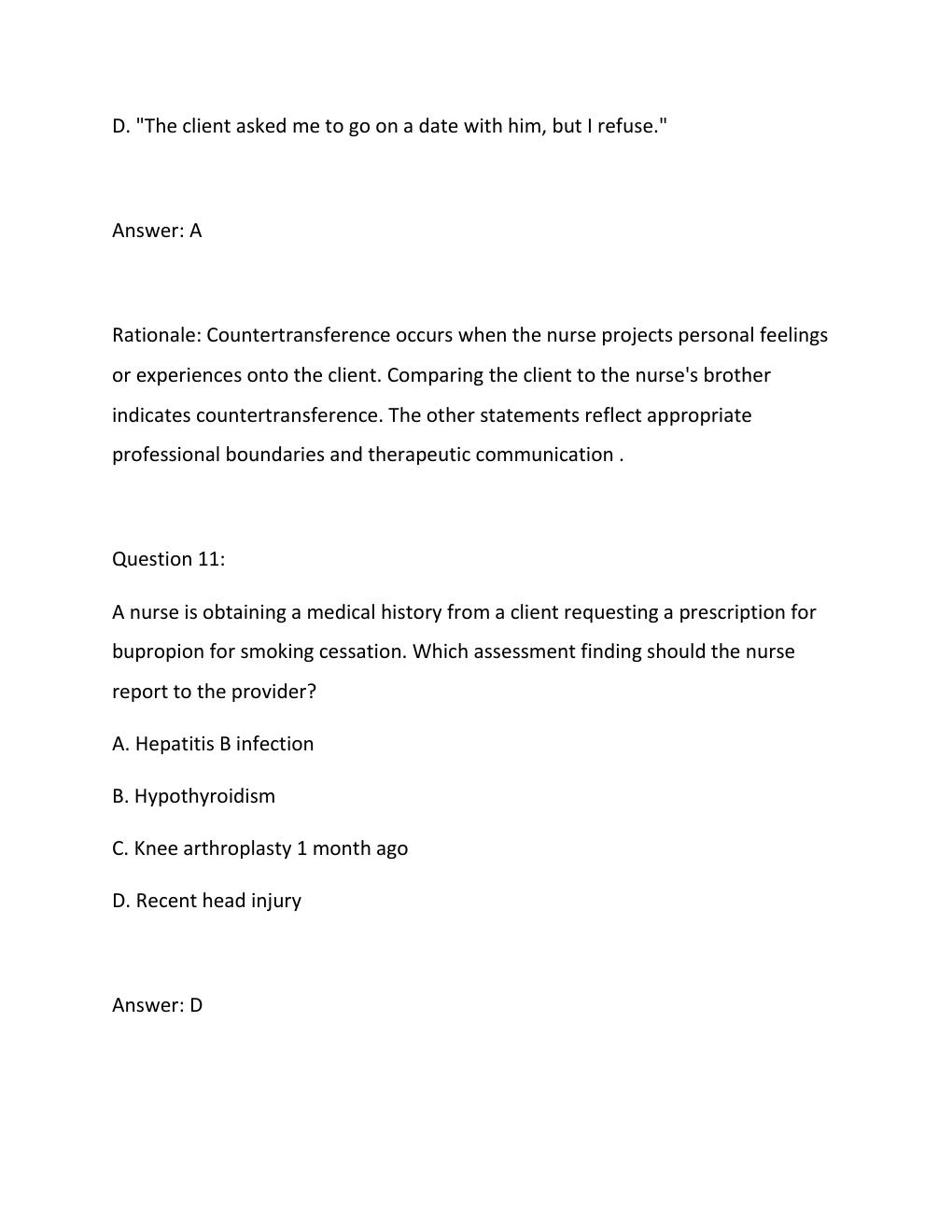 Preview page 9 of MENTAL HEALTH RN ATI PROCTORED EXAM 2026