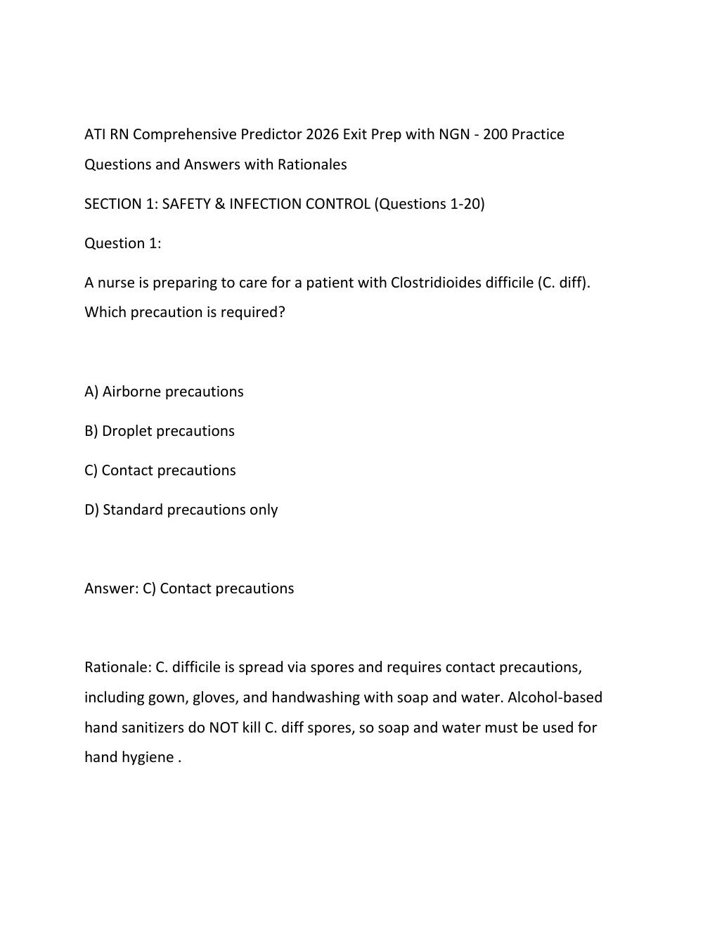 Preview page 7 of ATI RN Comprehensive Predictor 2026 Exit Prep with NGN 180 Questions and Answers