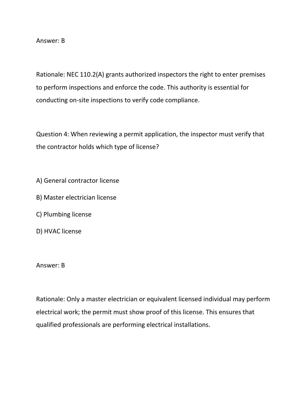 Preview page 3 of Florida Electrical Inspector Exam Practice Questions And Correct Answers