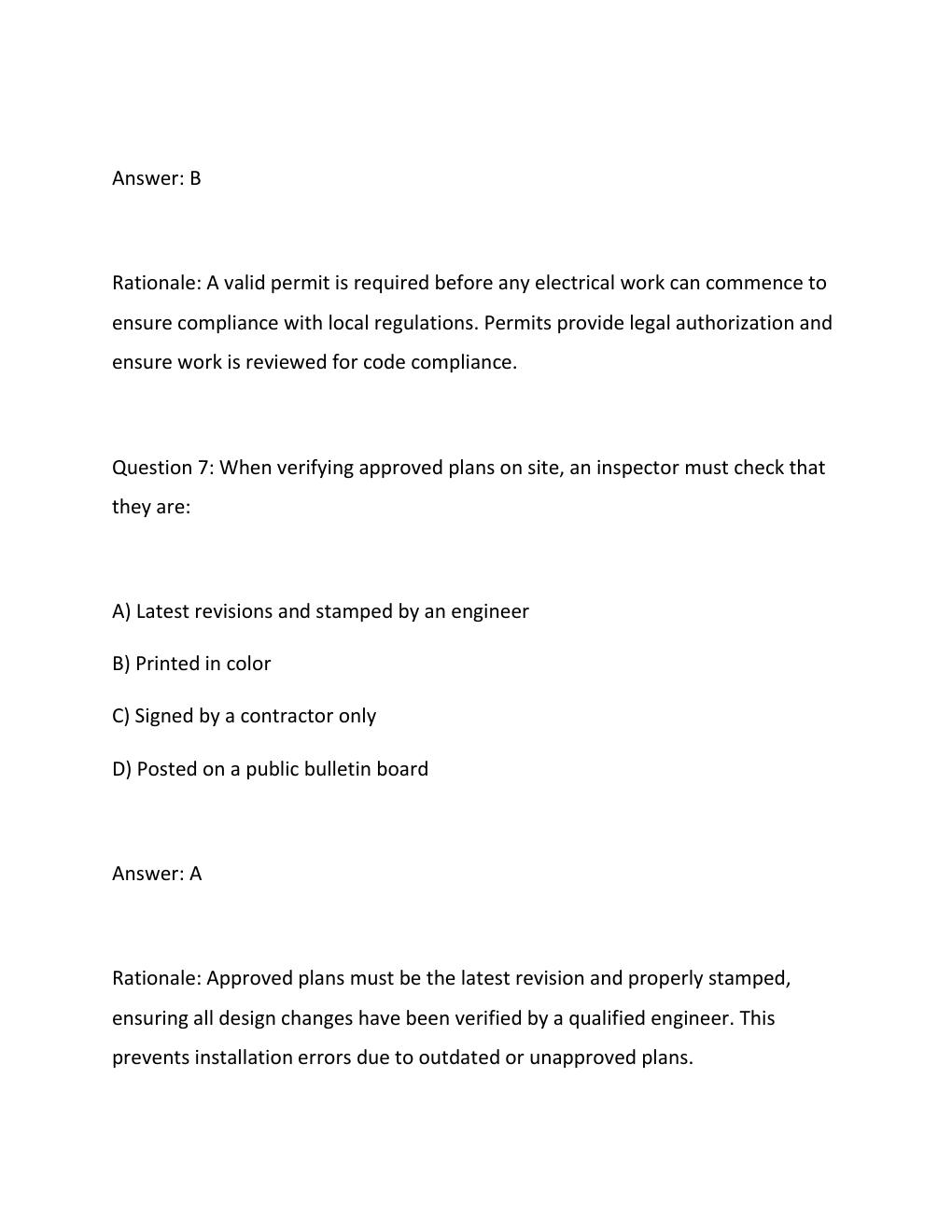 Preview page 5 of Florida Electrical Inspector Exam Practice Questions And Correct Answers