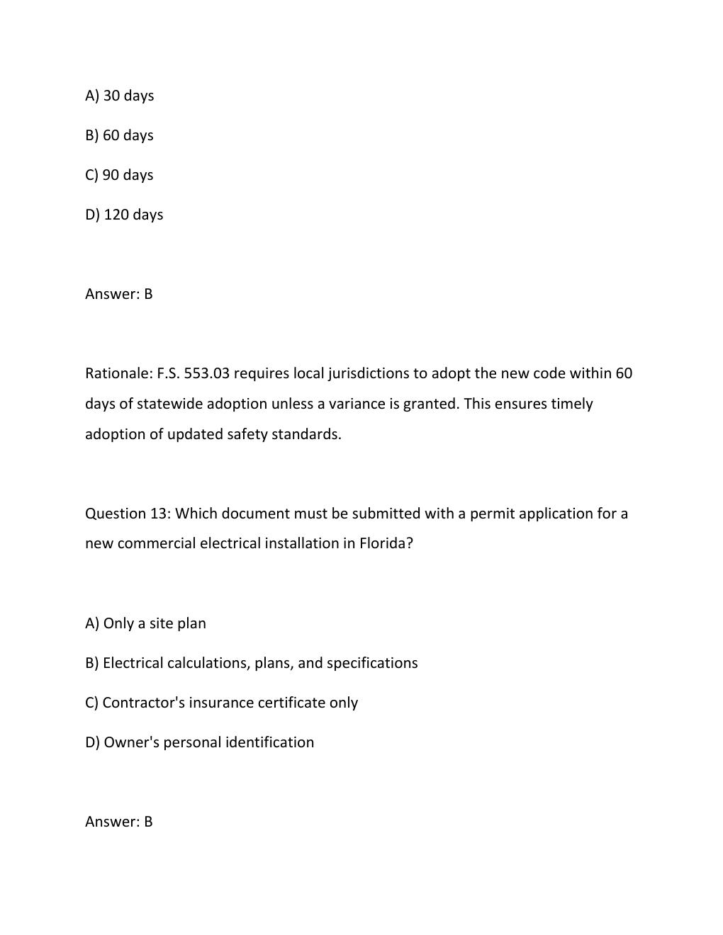 Preview page 9 of Florida Electrical Inspector Exam Practice Questions And Correct Answers