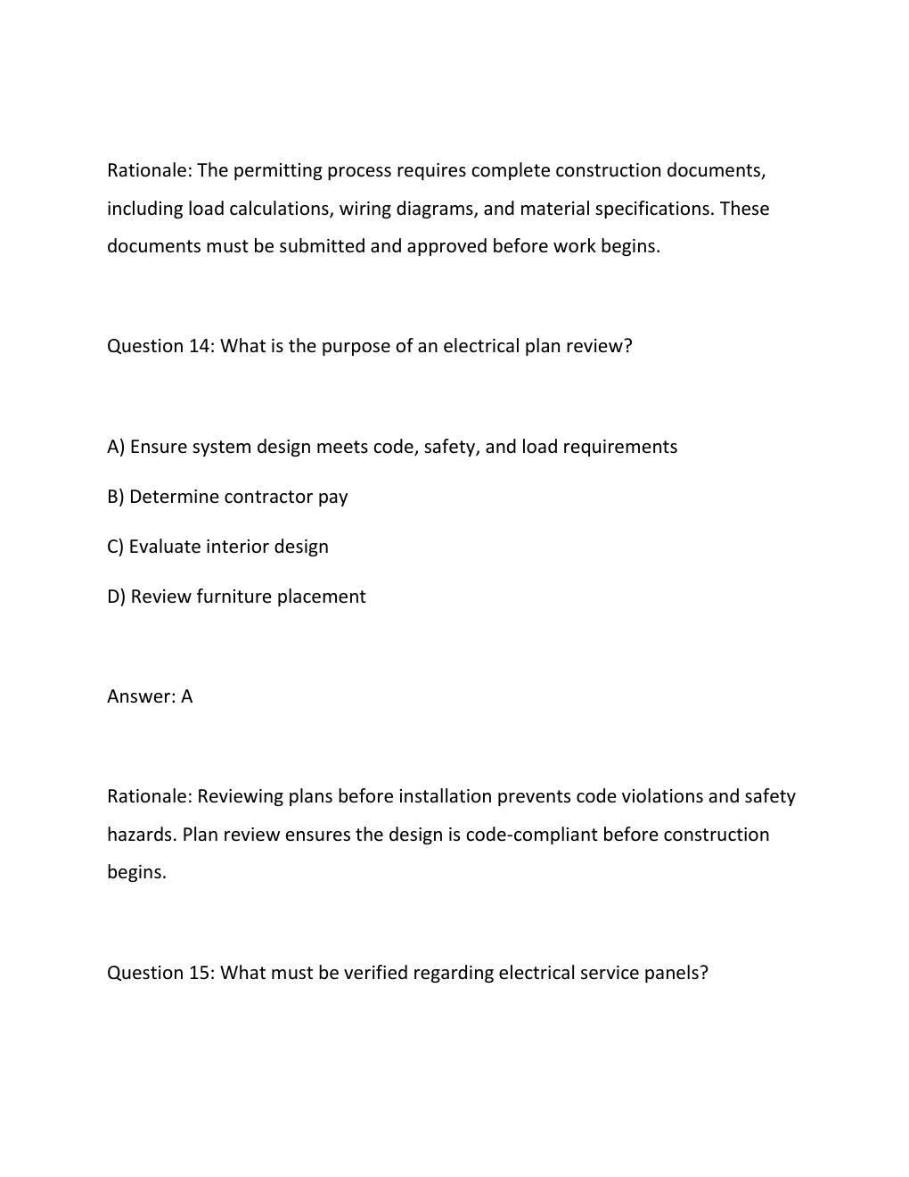 Preview page 10 of Florida Electrical Inspector Exam Practice Questions And Correct Answers