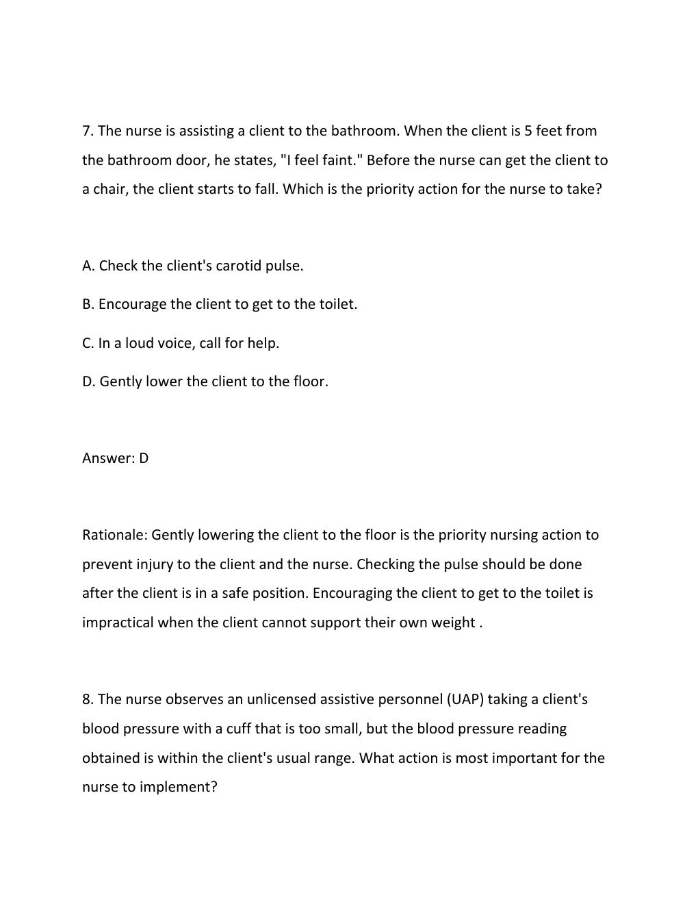 Preview page 6 of Evolve HESI Fundamentals Practice Qs EXAM (latest version verified for accuracy) fully solved & updated (Questions + Ans