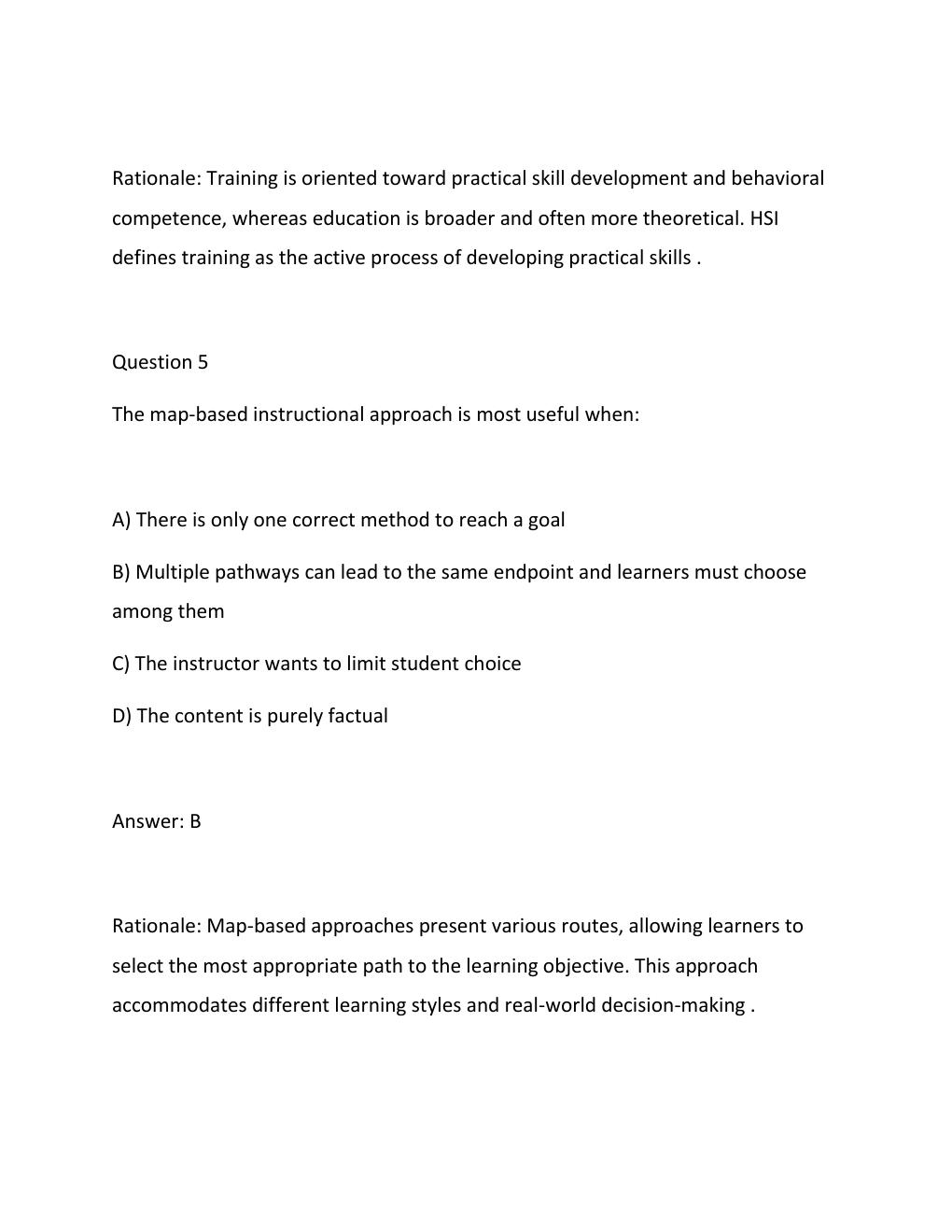Preview page 4 of HSI Instructor Development Course Exam Questions and answers with verified Answers