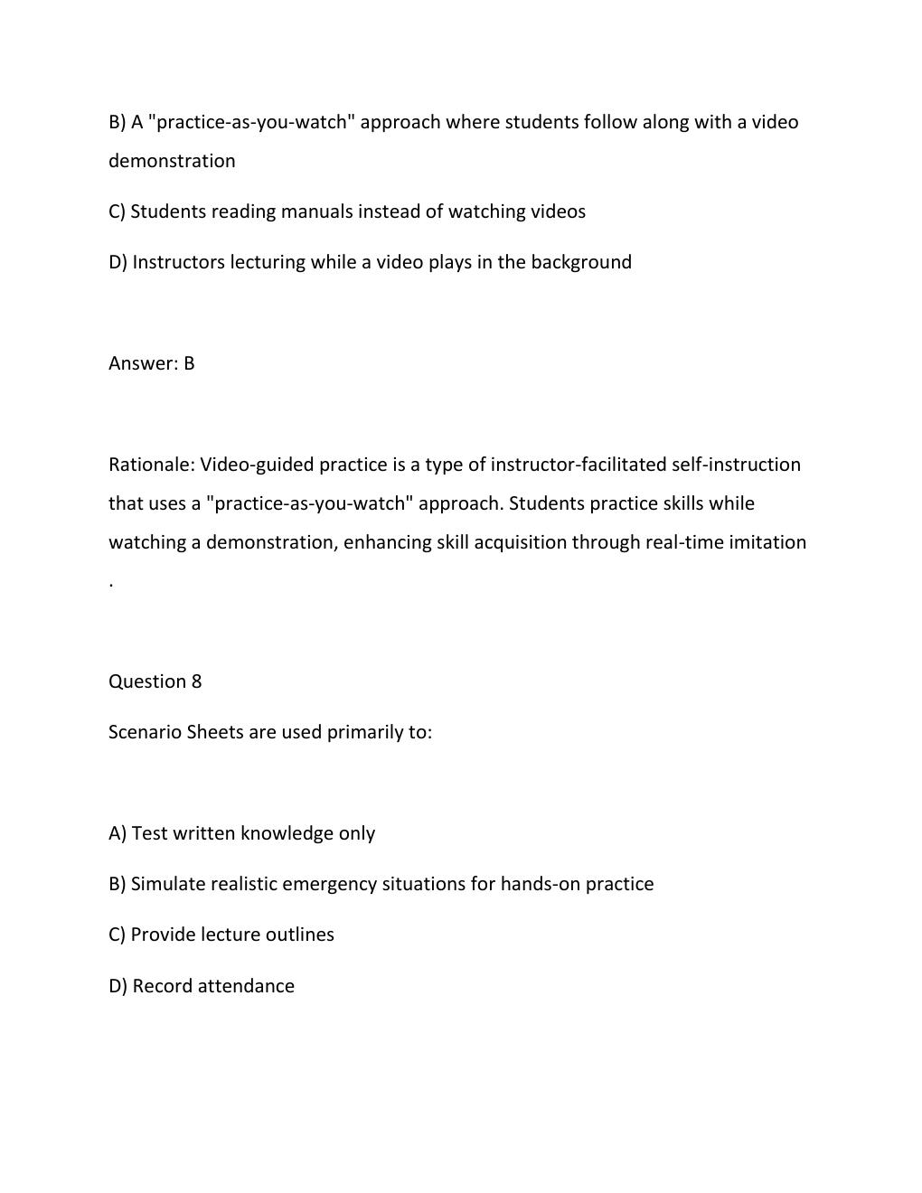 Preview page 6 of HSI Instructor Development Course Exam Questions and answers with verified Answers