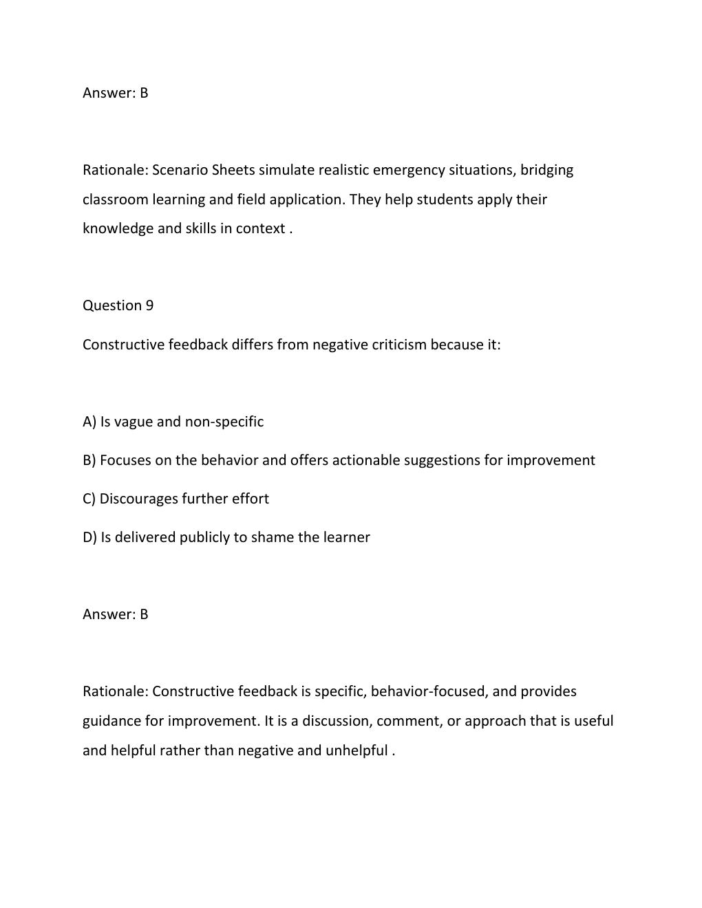Preview page 7 of HSI Instructor Development Course Exam Questions and answers with verified Answers