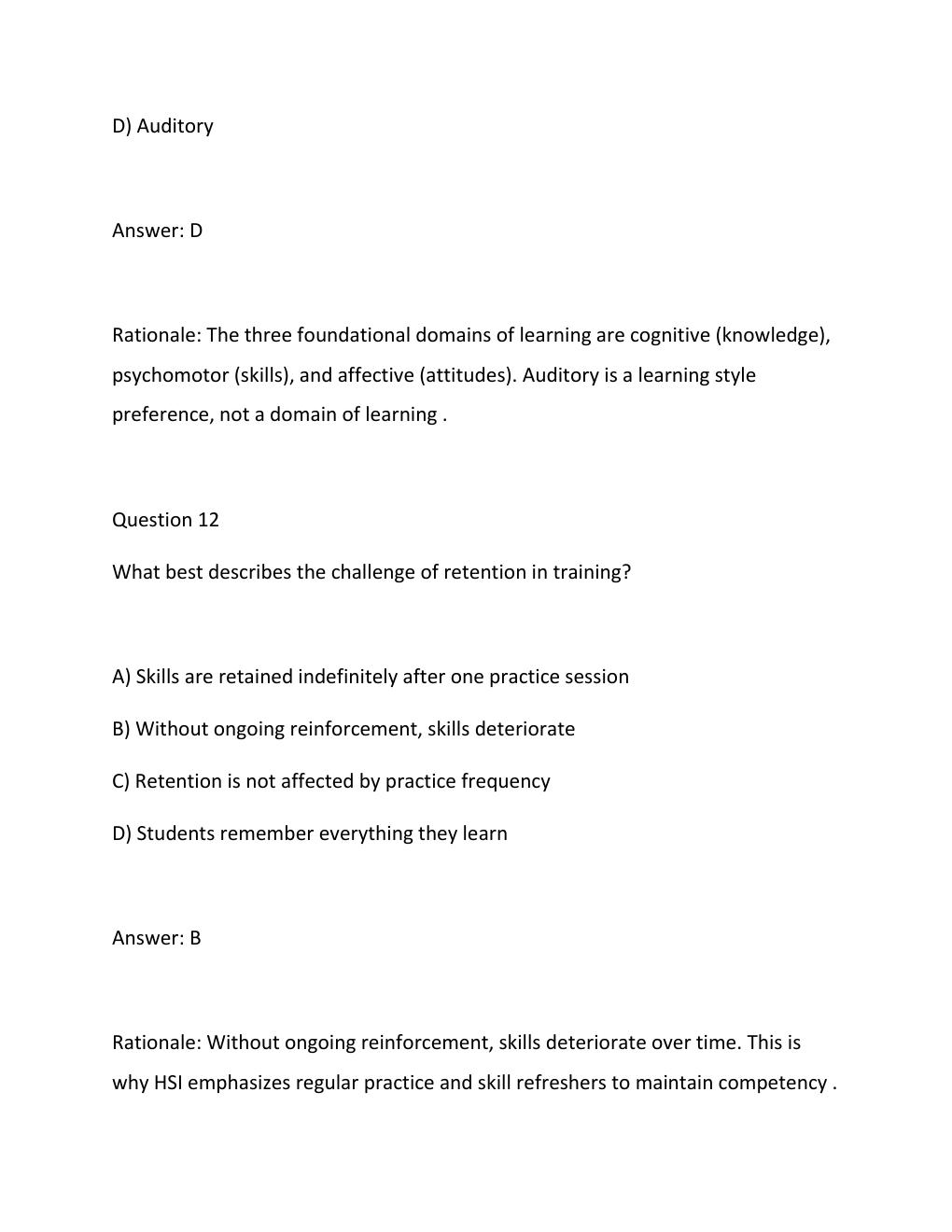 Preview page 9 of HSI Instructor Development Course Exam Questions and answers with verified Answers