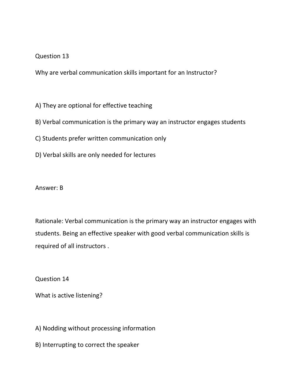 Preview page 10 of HSI Instructor Development Course Exam Questions and answers with verified Answers