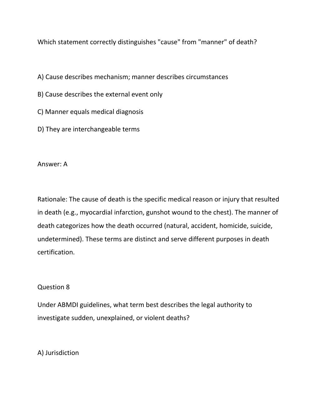 Preview page 6 of A BUNDLE DEAL FOR ABMDI EXAM NEWEST COMPLETE QUESTIONS AND 100