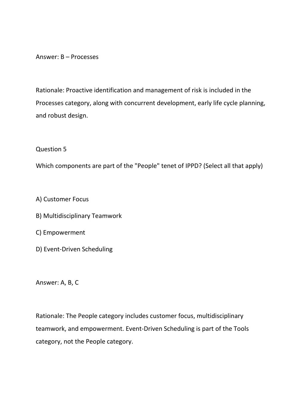 Preview page 4 of PMT 3600V Exam 2Questions and Answers Latest Update with complete solution