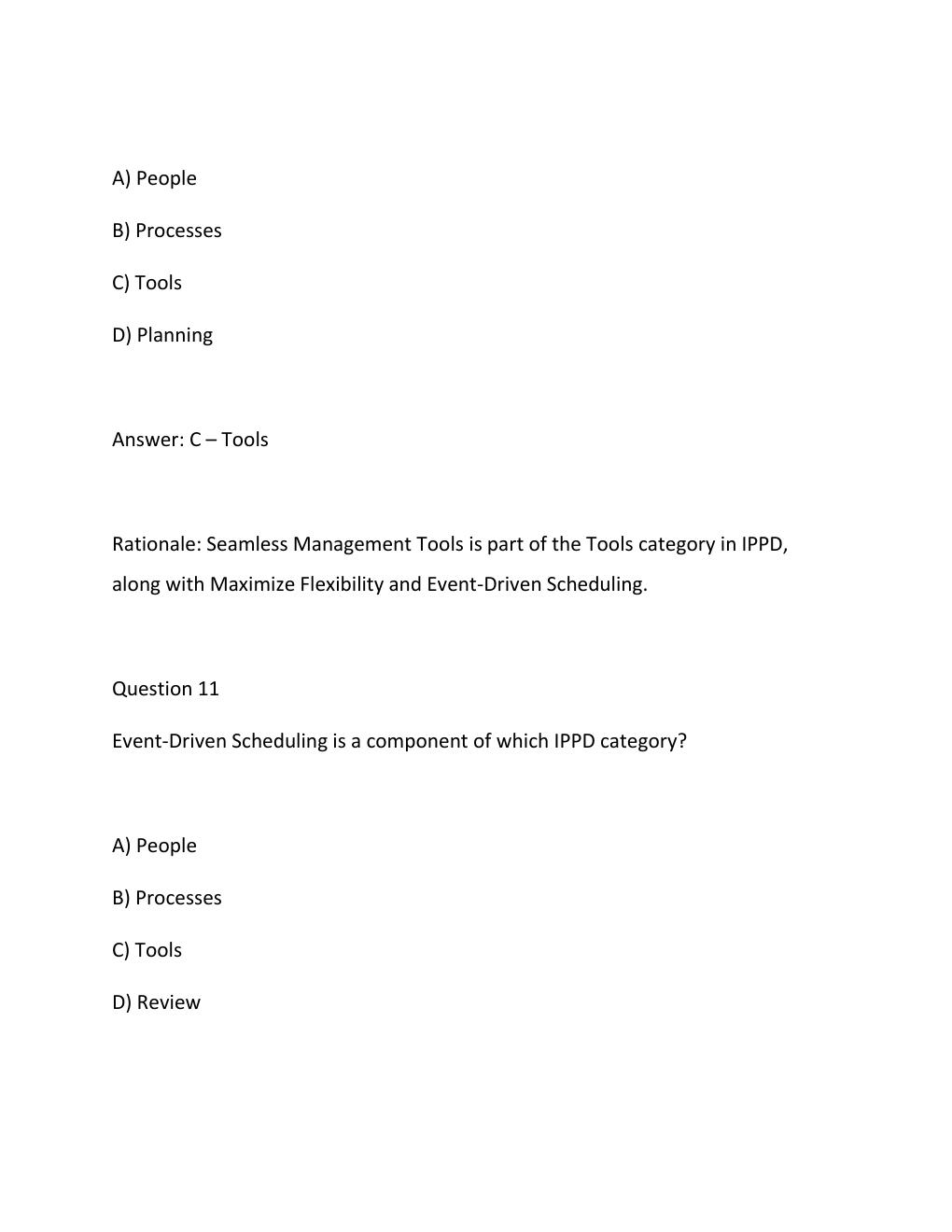 Preview page 8 of PMT 3600V Exam 2Questions and Answers Latest Update with complete solution