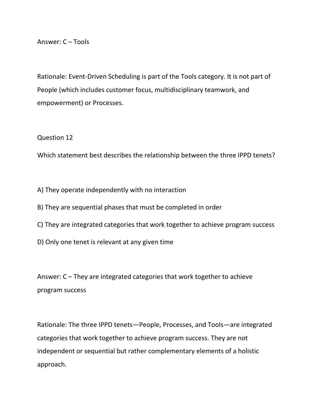 Preview page 9 of PMT 3600V Exam 2Questions and Answers Latest Update with complete solution