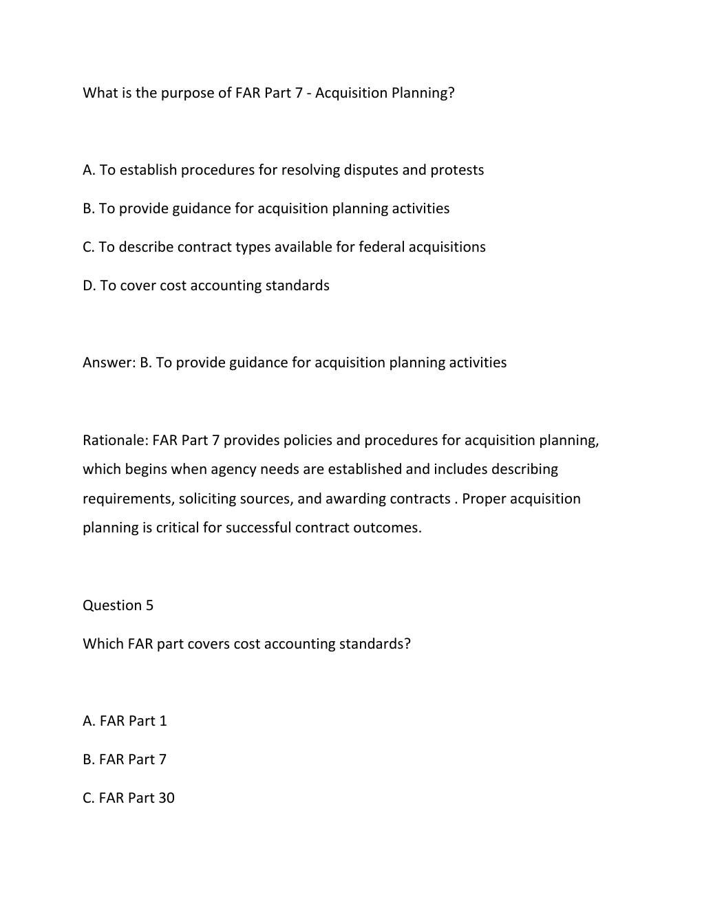 Preview page 4 of FAC-C CERTIFICATION EXAM 2026  COMPLETE PRACTICE QUESTIONS & VERIFIED ANSWERS WITH DETAILED RATIONALES  FEDERAL ACQUISIT