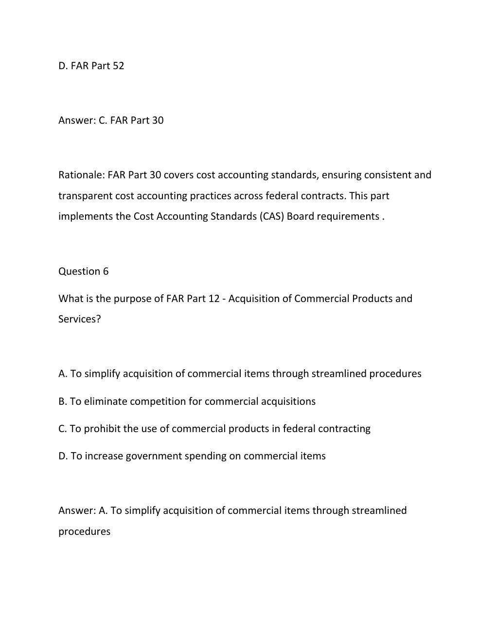 Preview page 5 of FAC-C CERTIFICATION EXAM 2026  COMPLETE PRACTICE QUESTIONS & VERIFIED ANSWERS WITH DETAILED RATIONALES  FEDERAL ACQUISIT
