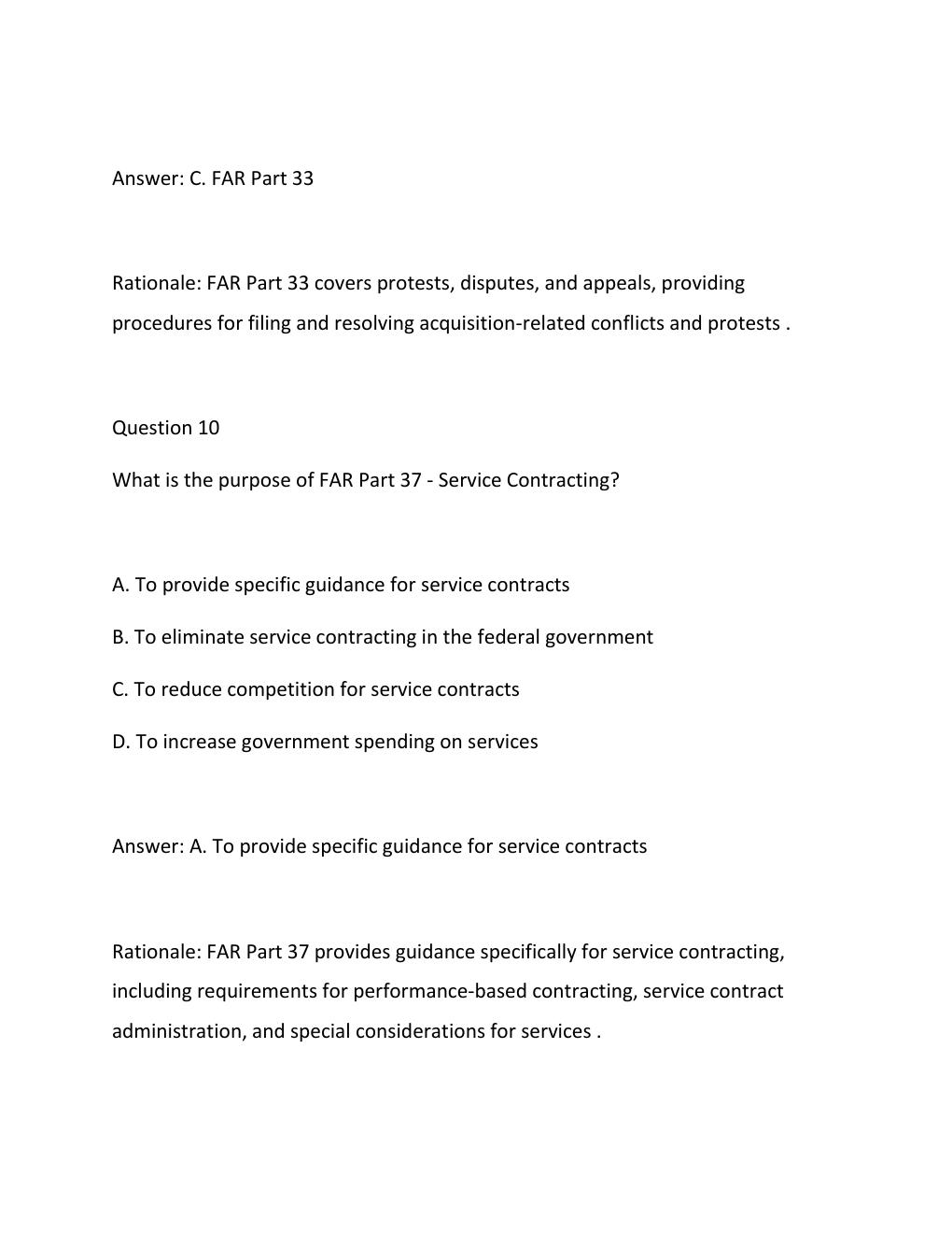Preview page 8 of FAC-C CERTIFICATION EXAM 2026  COMPLETE PRACTICE QUESTIONS & VERIFIED ANSWERS WITH DETAILED RATIONALES  FEDERAL ACQUISIT