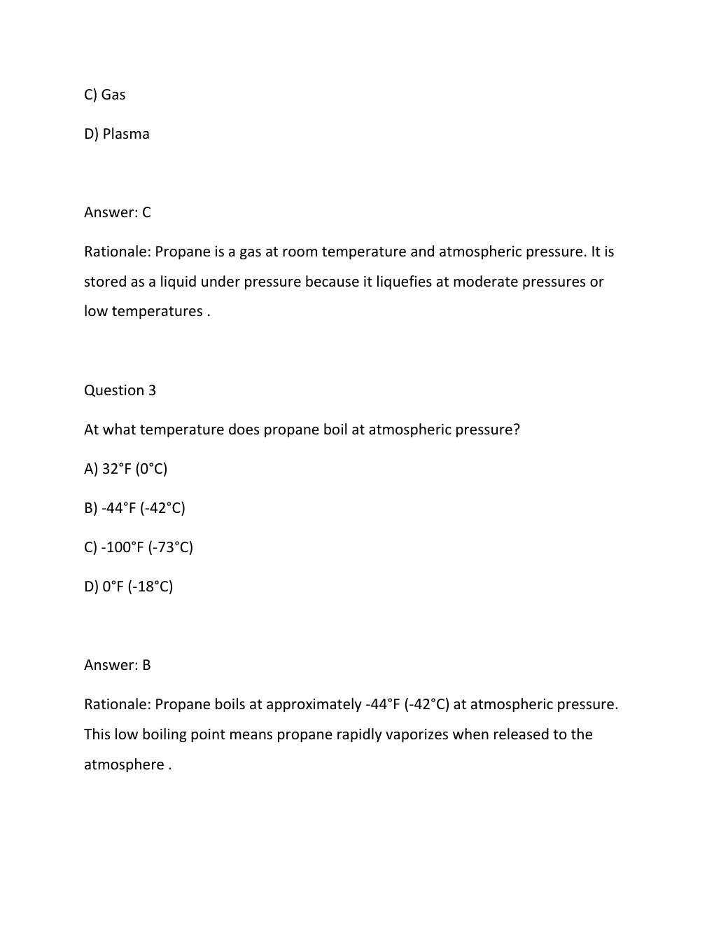 Preview page 2 of PROPANE PRACTICE TESTS EXAM WITH 100