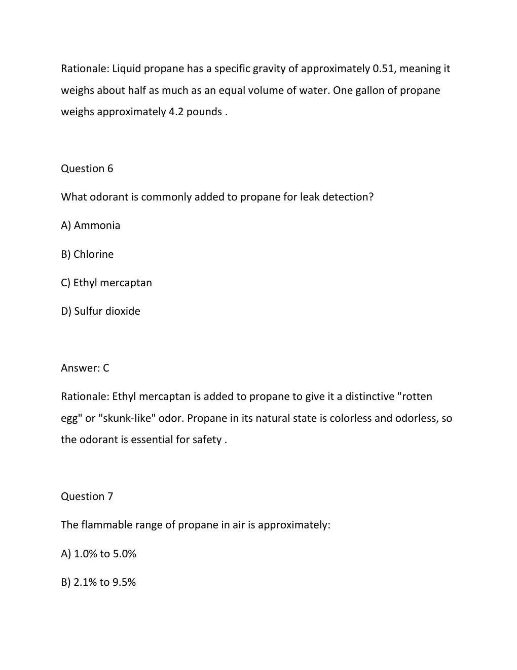 Preview page 4 of PROPANE PRACTICE TESTS EXAM WITH 100