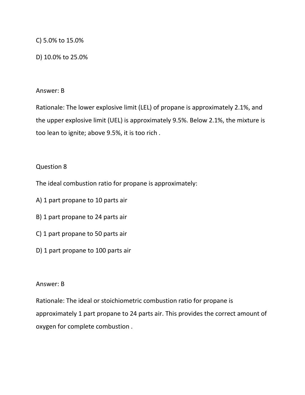 Preview page 5 of PROPANE PRACTICE TESTS EXAM WITH 100