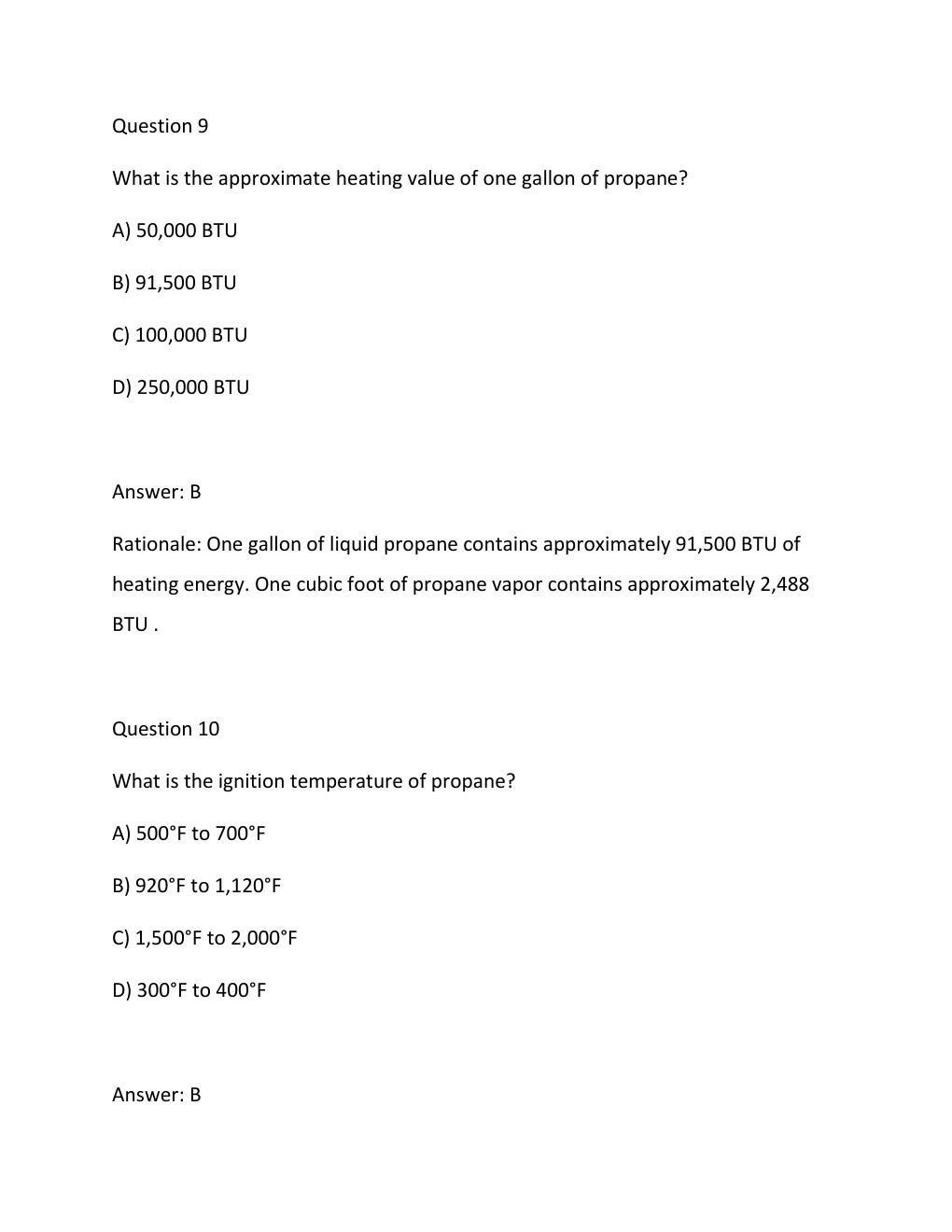 Preview page 6 of PROPANE PRACTICE TESTS EXAM WITH 100