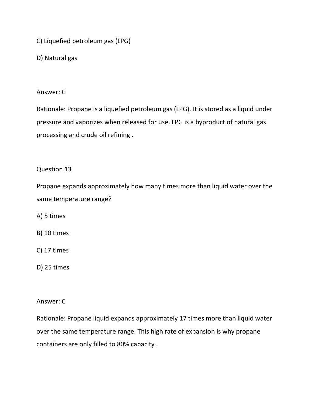 Preview page 8 of PROPANE PRACTICE TESTS EXAM WITH 100