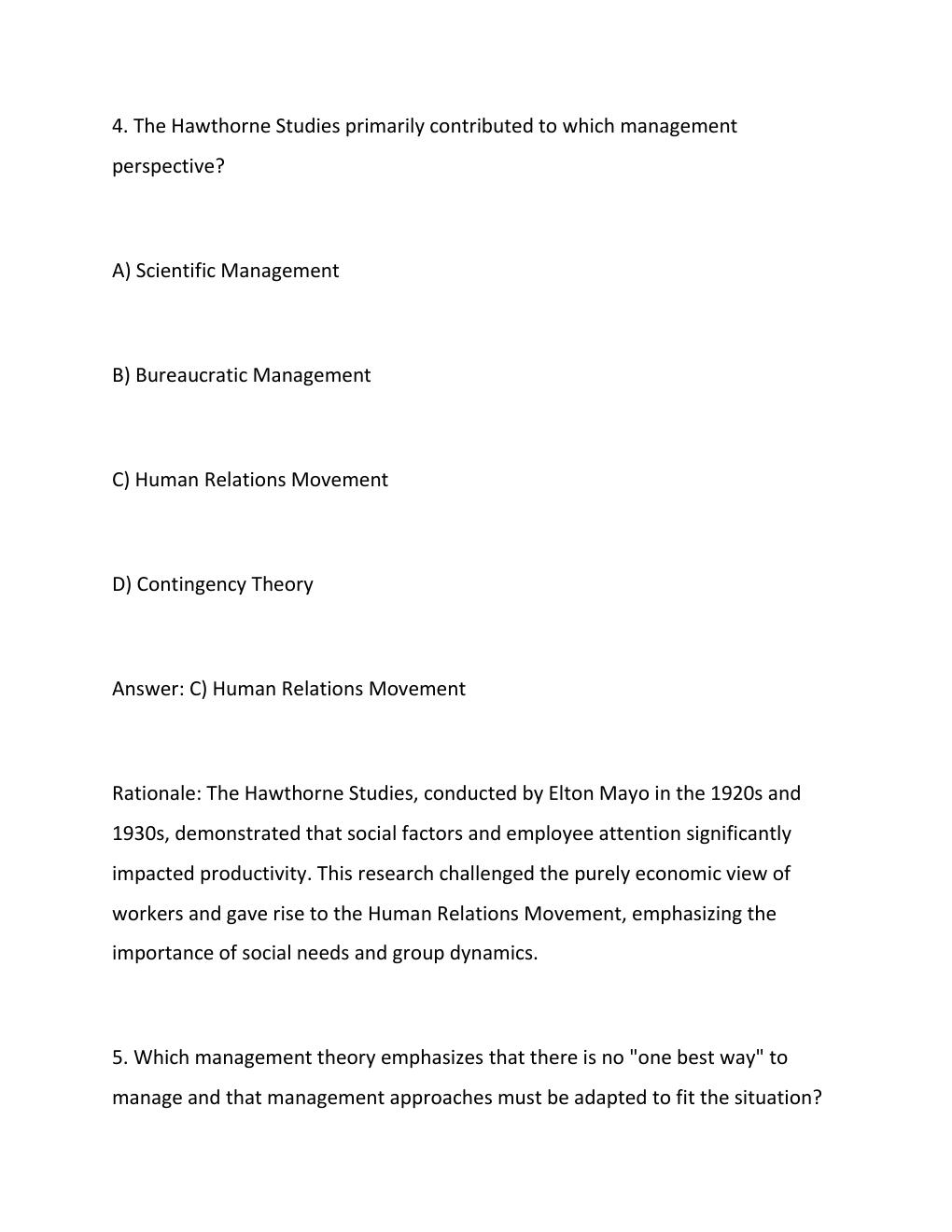 Preview page 4 of MCQ - Business Management..